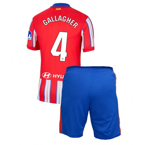 Dětský fotbalový dres Atletico Madrid Conor Gallagher #4 2024-25 Domácí Krátký Rukáv (+ trenýrky)